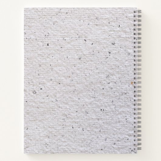 Rustic Grey Antiek papier textuur Notitieboek (Achterkant)