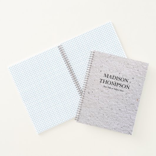 Rustic Grey Antiek  papier textuur Notitieboek (Binnen)