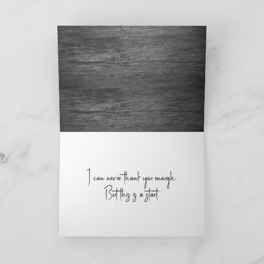 Rustic Grey Barnwood Hartelijk dank Kaart (Binnen)