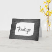 Rustic Grey Barnwood Hartelijk dank Kaart (Gele Bloem)