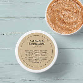 Rustic Grey Border List of Ingredients Kraft Label