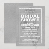 Rustic Grey Bridal Shower Invitations Kaart (Voorkant / Achterkant)