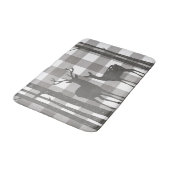 Rustic Grey Buffalo Pset Checkers Deer & Birch Badmat (Gekanteld)
