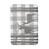 Rustic Grey Buffalo Pset Checkers Deer & Birch Badmat (Voorkant Verticaal)