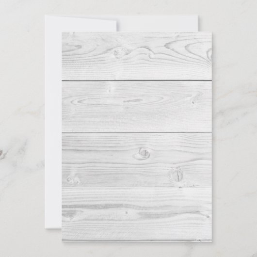 Rustic Grey Deer Silhouette & White Wood Kaart (Achterkant)