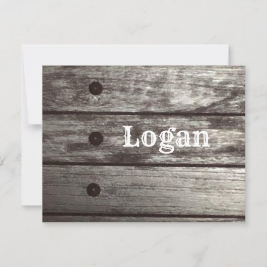 Rustic Grey Fence Bedankt voor je briefkaart (Voorkant)
