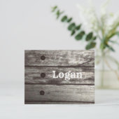 Rustic Grey Fence Bedankt voor je briefkaart (Staand voorkant)