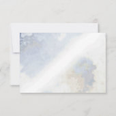 Rustic Grey Floral Waterverf Wedding RSVP (Achterkant)