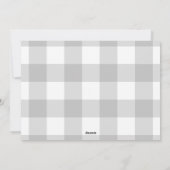 Rustic Grey Gingham Vrolijk kerstfeest Feestdagenkaart (Achterkant)