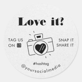 Rustic Grey Kraft Love Snap Label Share Social Med