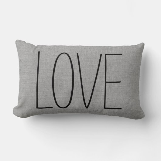Rustic Grey Love Kussen (Voorkant)