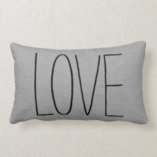Rustic Grey Love Kussen