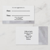 Rustic Grey Minimalist Professional Afsprakenkaartje (Voorkant / Achterkant)