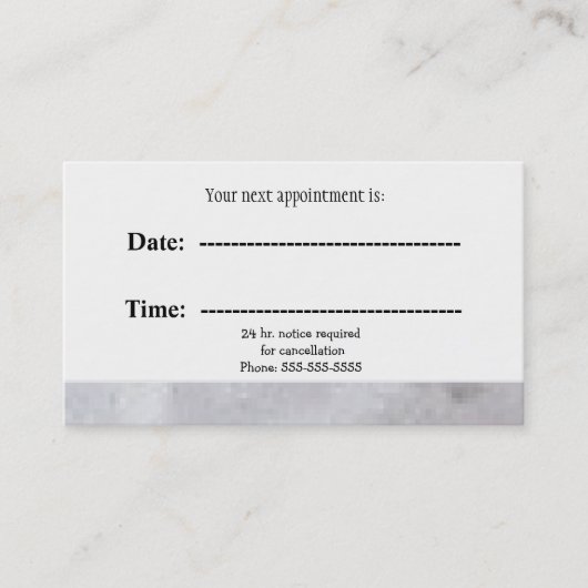 Rustic Grey Minimalist Professional Afsprakenkaartje (Voorkant)