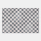 Rustic Grey Pset en Three Matching Pattern Inpakpapier Vel (Voorkant)