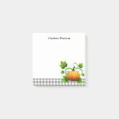 Rustic Grey Pset & Pumpkin Thanksgiving herfst Post-it® Notes (Voorkant)