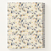 Rustic Grey Roos Floral Pattern Custom Name Recipe Notitieboek (Achterkant)