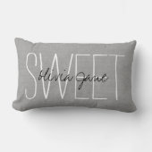 Rustic Grey Sweet Monogram Kussen (Voorkant)