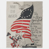 Rustic Grey  Vlag Verenigde Staten van Amerika Fleece Deken (Voorkant)