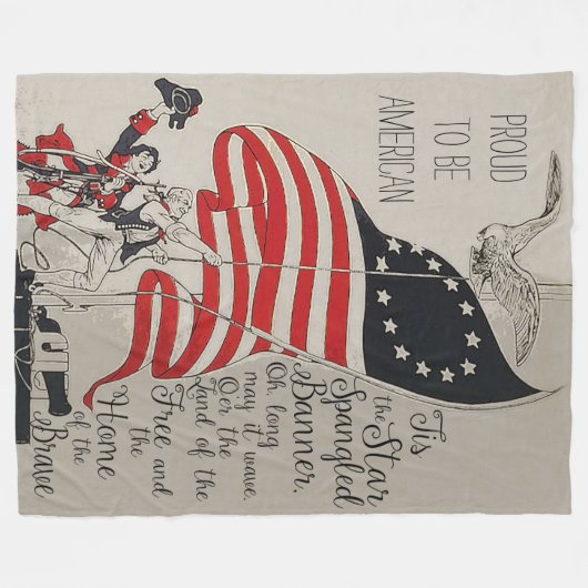 Rustic Grey  Vlag Verenigde Staten van Amerika Fleece Deken (Voorkant (Horizontaal))