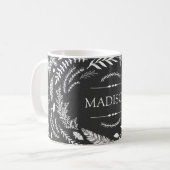 Rustic Grey Winter Monogram Koffiemok (Voorkant links)