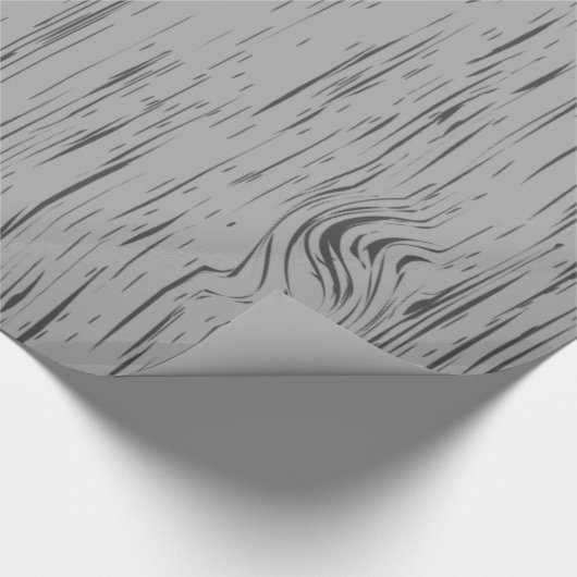 Rustic Grey Wood Grain Cadeaupapier (Hoek)