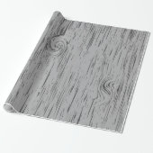 Rustic Grey Wood Grain Cadeaupapier (Uitgerold)
