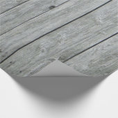 Rustic Grey Wood Grain Cadeaupapier (Hoek)