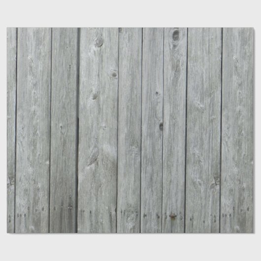 Rustic Grey Wood Grain Cadeaupapier (Vlak)