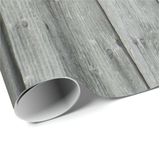 Rustic Grey Wood Grain Cadeaupapier (Rol Hoek)