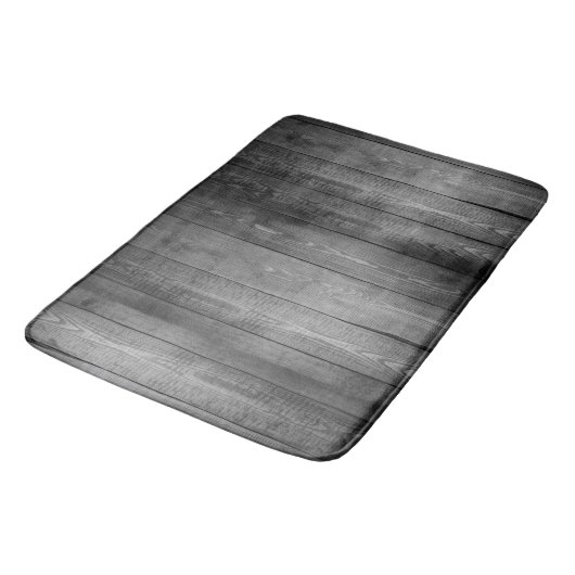 Rustic Grey Wood Planks Badmat (Gekanteld)