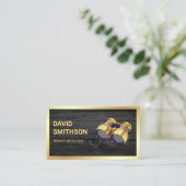 Rustic Grey Wood privé-detective Visitekaartje (Staand voorkant)