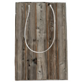 Rustic Grey Wood Tone Medium Gift Bag Cadeauzakje (Voorkant)