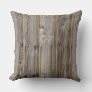 Rustic Grey Wood Tone Square Buitenkussen