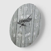 Rustic Grey Wood Wedding Jubileum Grote Klok (Hoek)