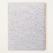 Rustic grijs Antiek papieren monogram Planner (Achterkant)