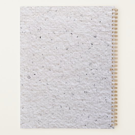 Rustic grijs Antiek papieren monogram Planner (Achterkant)