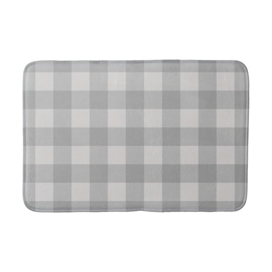 Rustic grijs blauw geruit vierkant geblokt badmat (Voorkant)