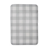 Rustic grijs blauw geruit vierkant geblokt badmat (Voorkant Verticaal)