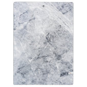 Rustic grijs marmer zwart goud monogrammen klembord (Achterkant)