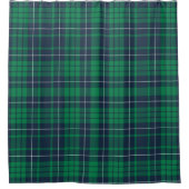 Rustic Groen Blauw Schotse Ruit Patroon Douchegordijn (Voorkant)