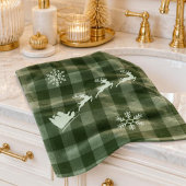 Rustic Groen Buffalo Plaid Kerst Handdoekenset Bad Handdoek