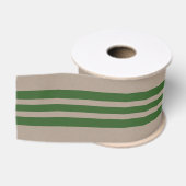 Rustic Groen Drie Stroken 1 1/2 Inch Kerst- Grosgrain Lint (Spoel)