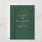 Rustic Groen Hout & Kerstmuts Notitie Foto (Achterkant)