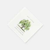 Rustic Groene Aquarel Wilg Babyshower Servet (Hoek)