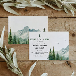 Rustic Groene Avontuur Baby Shower Kaart