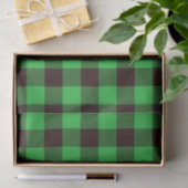 Rustic groene Buffalo geruite ruitpatroon Tissuepapier (Geschenk)