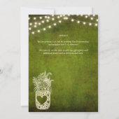 Rustic groene glazen pot Save the Date digitale af Kaart (Achterkant)
