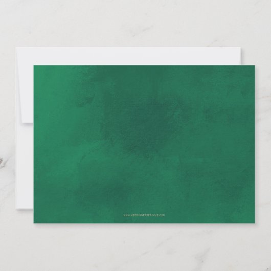 Rustic groene handgeschreven foto slaat de datum o save the date (Achterkant)