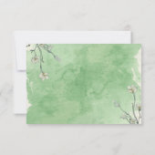 Rustic groene herfst pompoen bruiloft RSVP Kaartje (Achterkant)